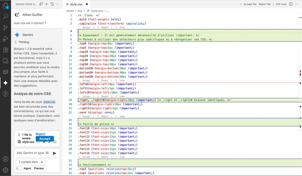 VS Code et Gemini