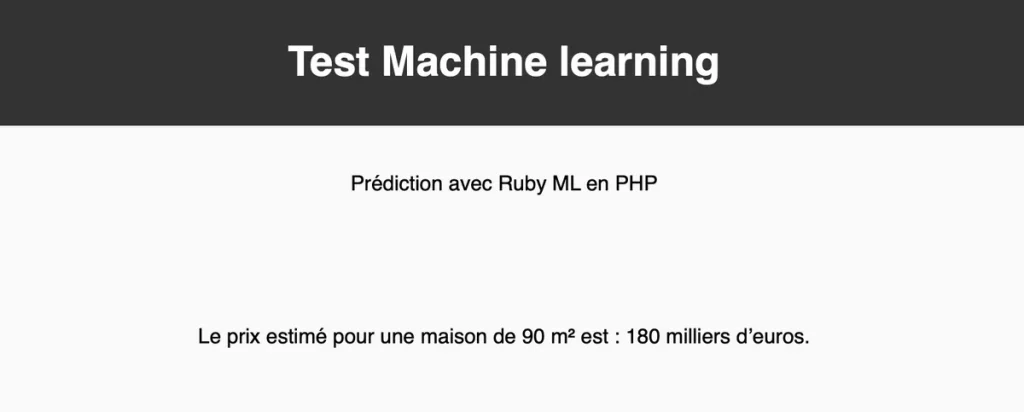 Ruby ML en PHP