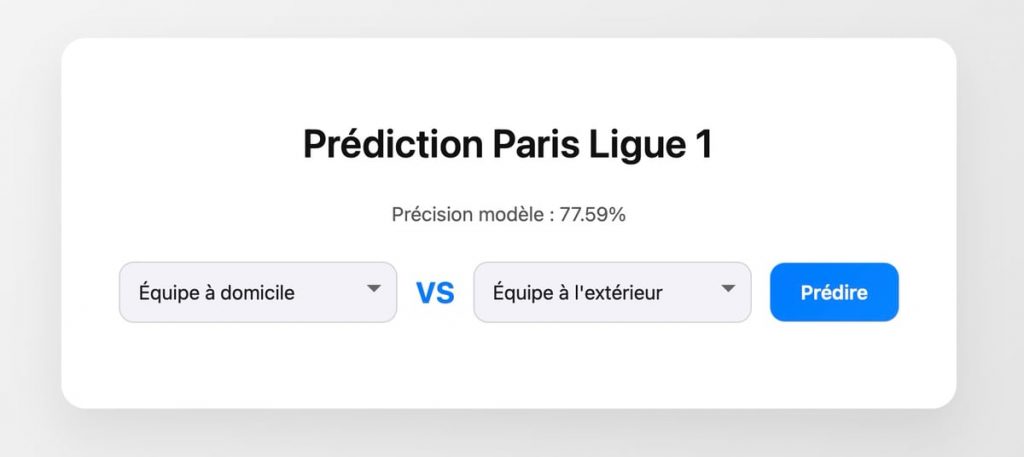 Machine learning ligue1