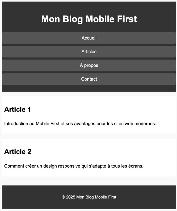 Mobile-first sur mobile