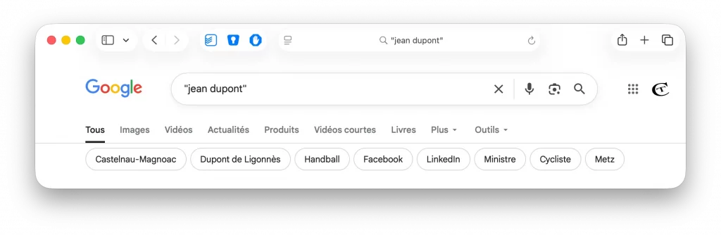 Recherche des informations sur une personne sur Google