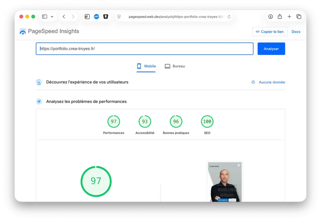 Score PageSpeed Insights