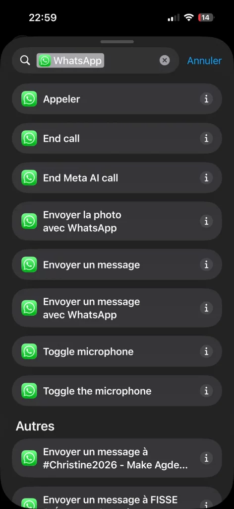 Programmer un message avec Raccourcis