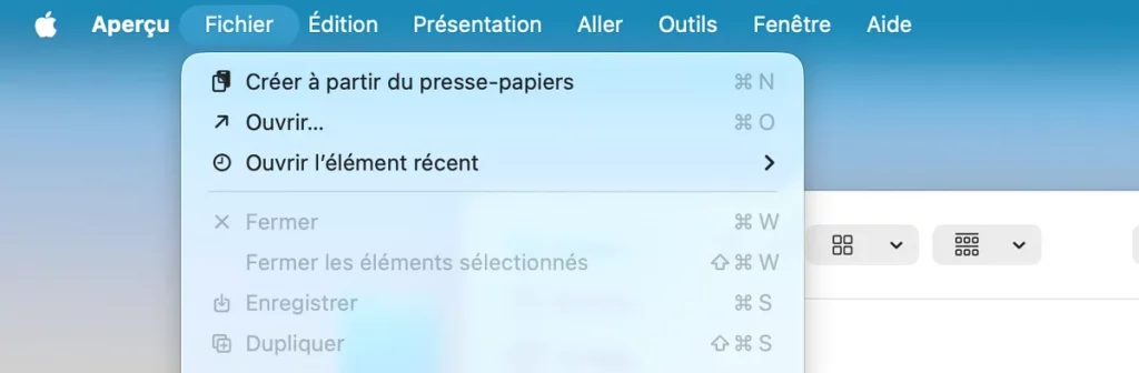 Aperçu depuis le presse-papier