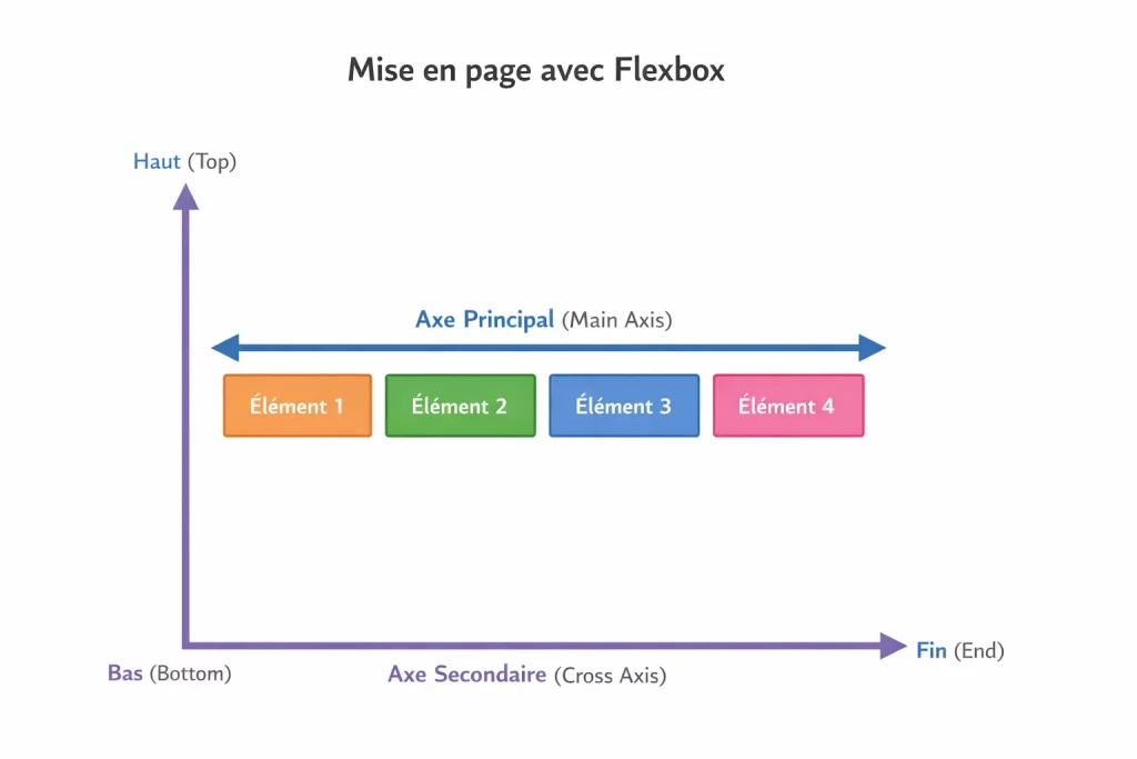 Flexbox CSS en schéma