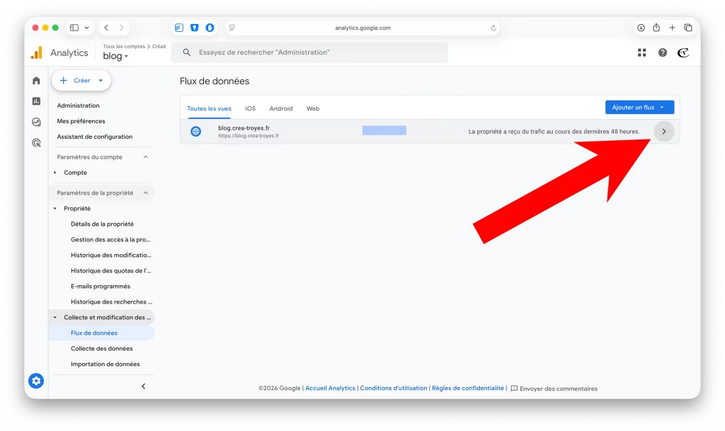 Flux de données GA4