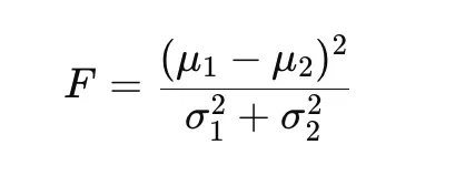 Formule du critère de Fisher