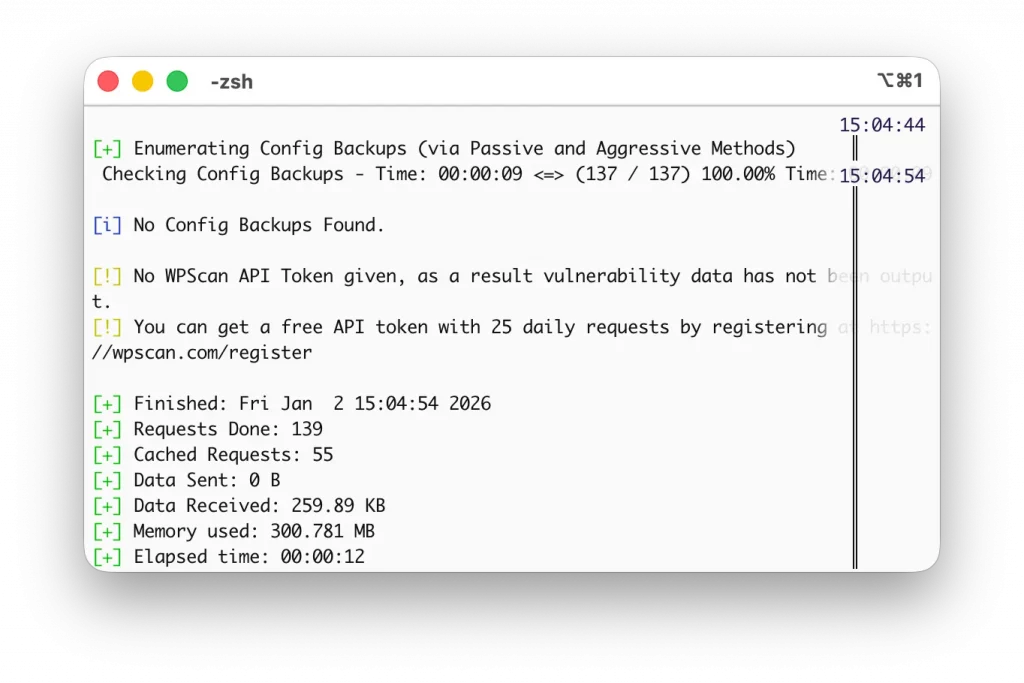 Interpréter les résultats de WPScan