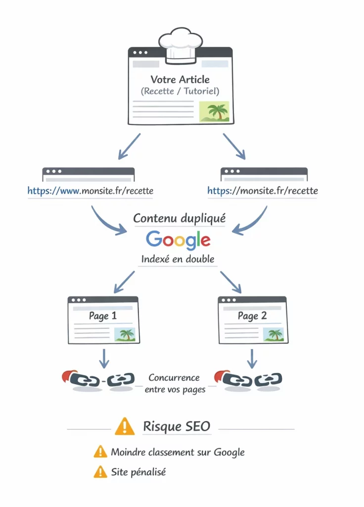 Site web avec ou sans www : éviter le duplicate content
