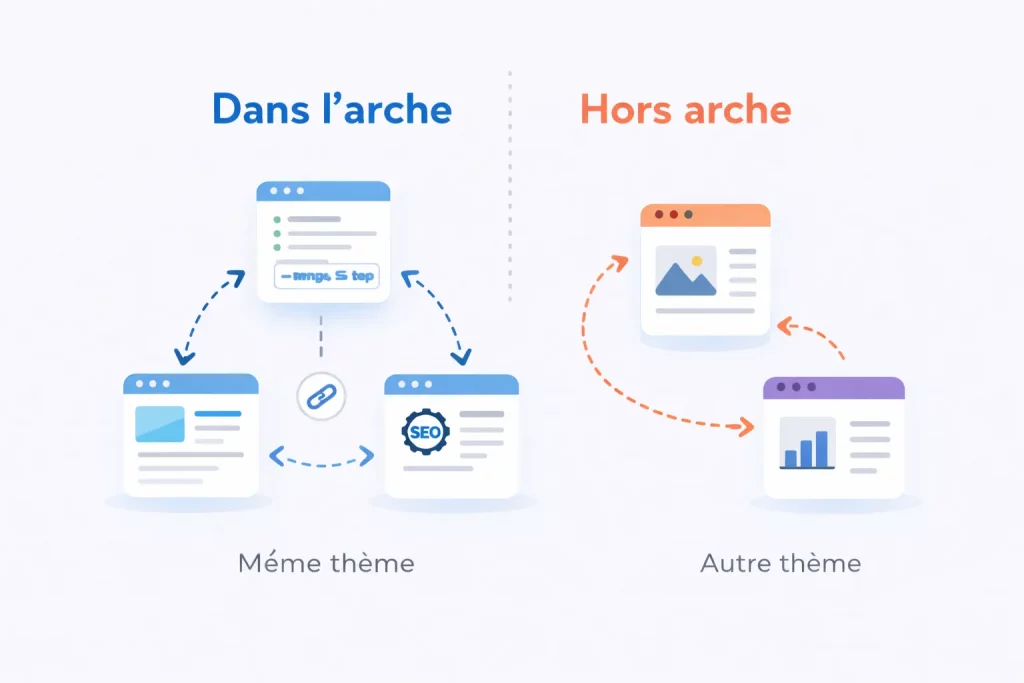 Lien dans l'arche et hors arche