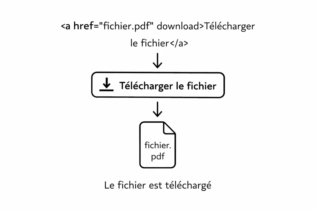 l'attribut download pour transformer un lien classique en lien de téléchargement