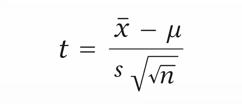 Formule de la loi de Student