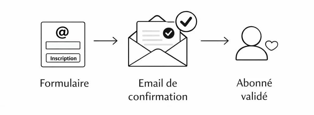 Méthode du double opt-in pour s'inscrire à une Newsletter