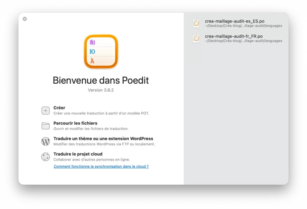 Poedit pour la traduction