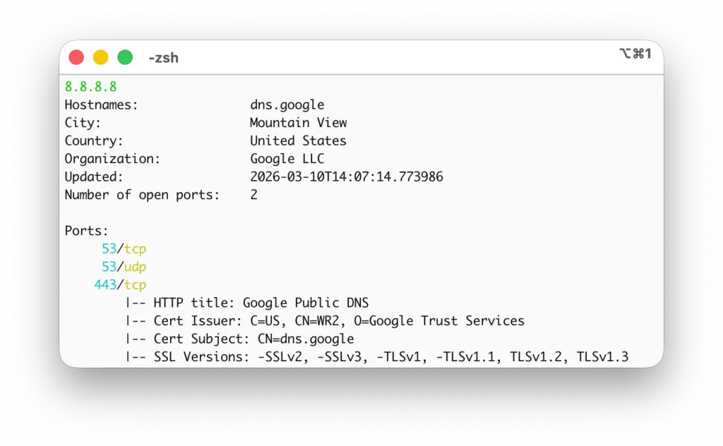 Shodan CLI depuis le terminal