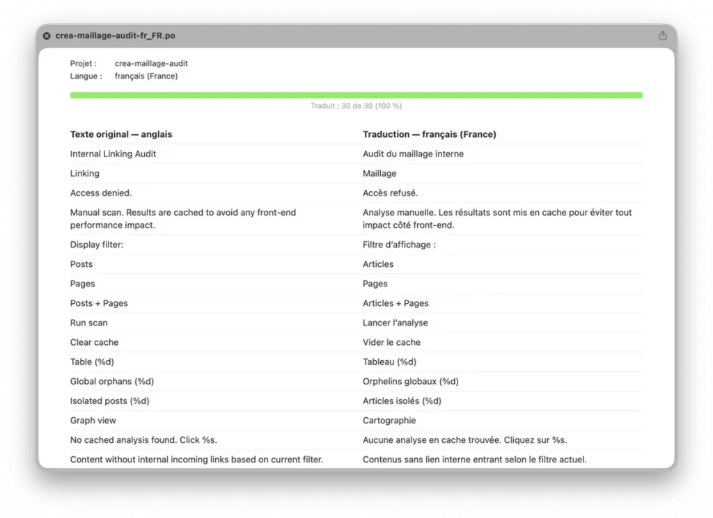 Traduction WordPress avec Poedit