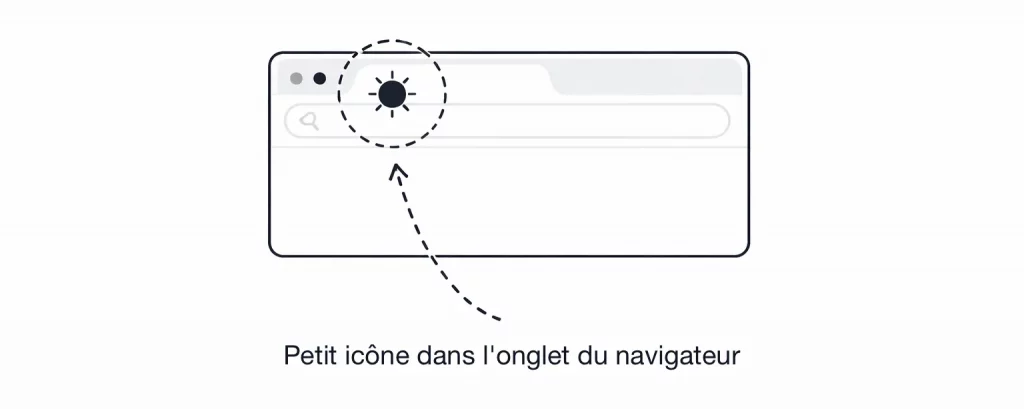 Favicon en mode sombre