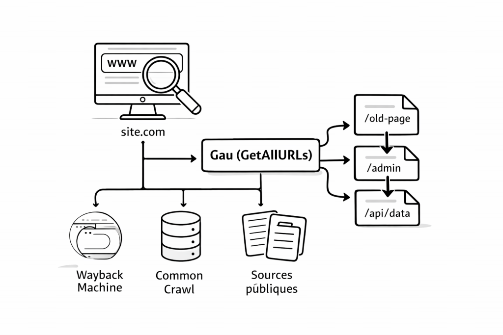 Gau l'outil OSINT pour récupérer des url de site web