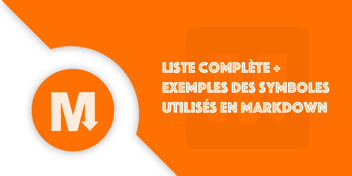Markdown : Liste des symboles