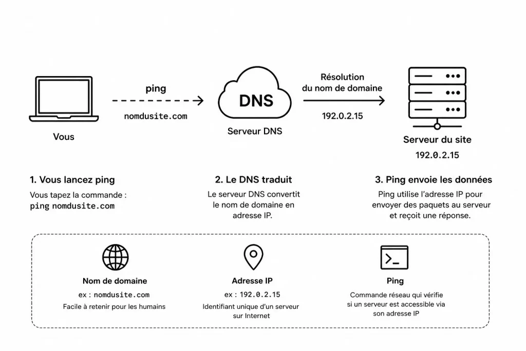 ping : connaître l'IP d'un site web