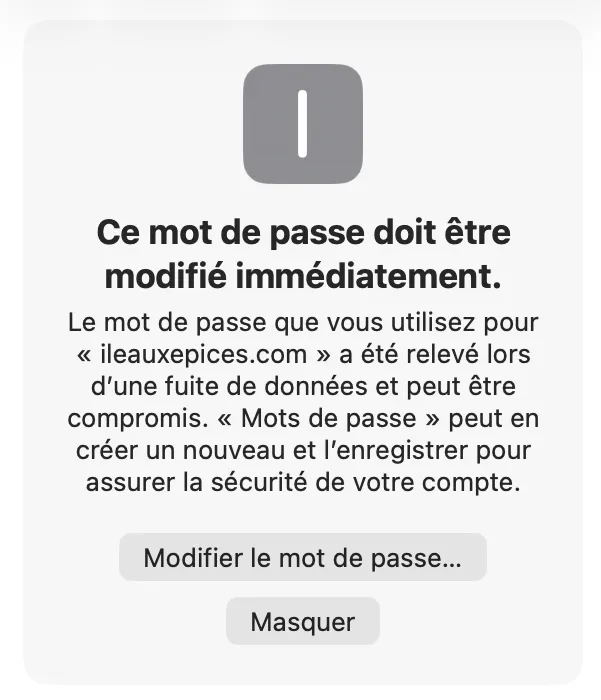 Mot de passe compromis