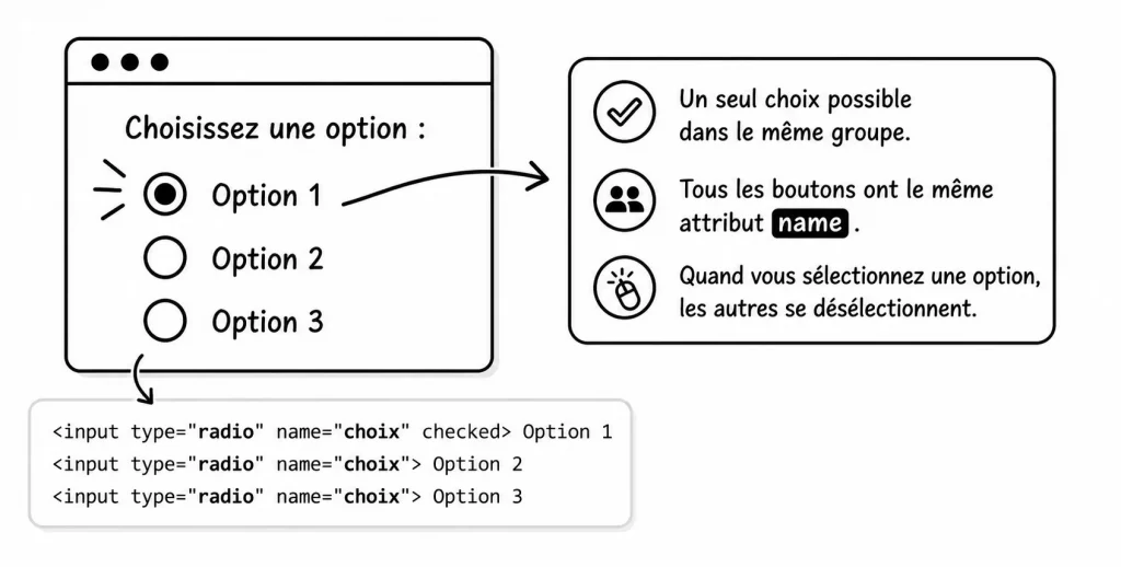 CSS bouton radio