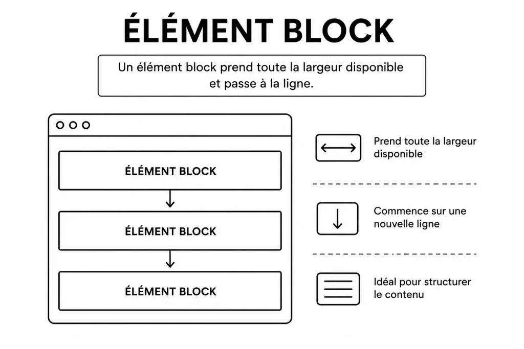 Élément block en CSS