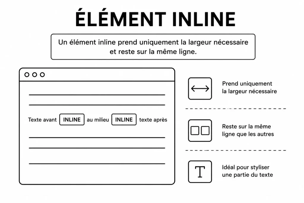 Élément inline en CSS