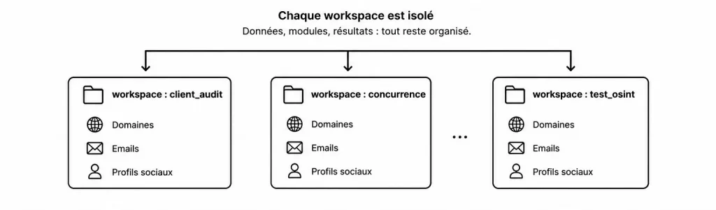 Les workspaces de Recon-ng