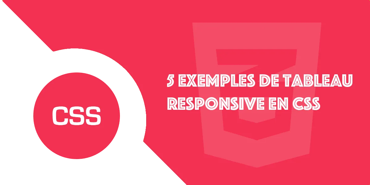 5 exemples de tableau responsive CSS moderne + Code complet