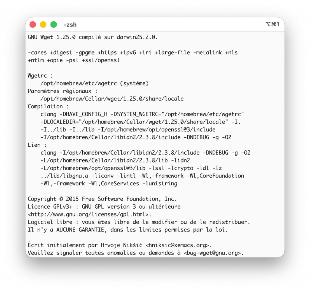 Wget depuis le terminal