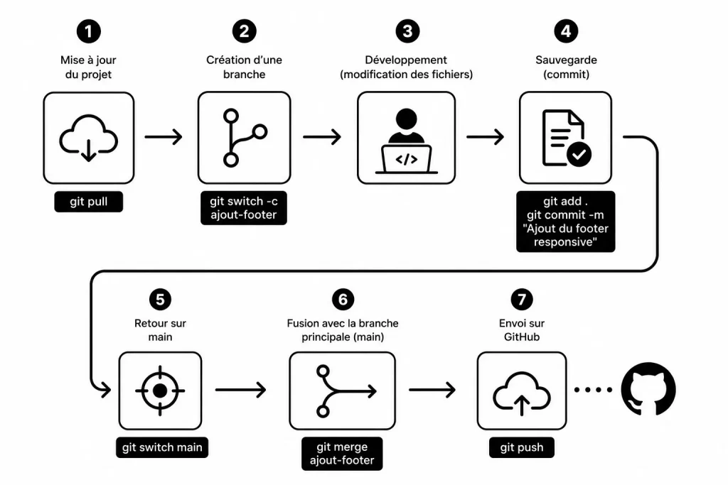Worflow avec les branches Git
