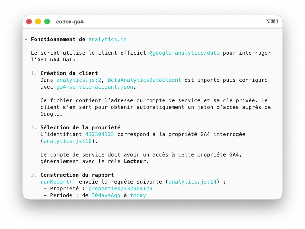 Codex GA4