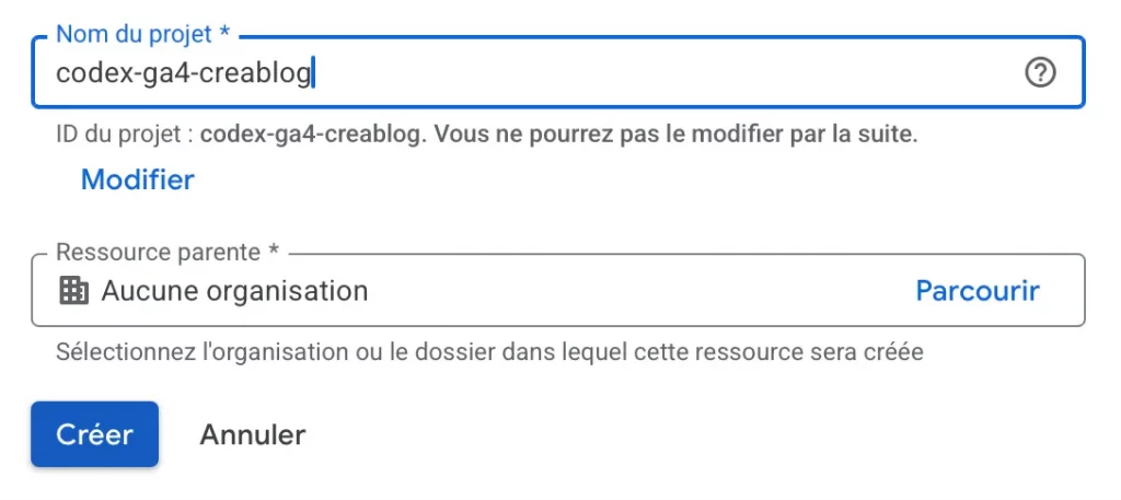 Projet Codex CLI GA4