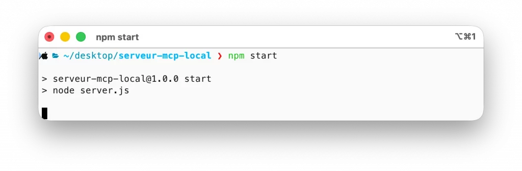 Serveur MCP avec node.js