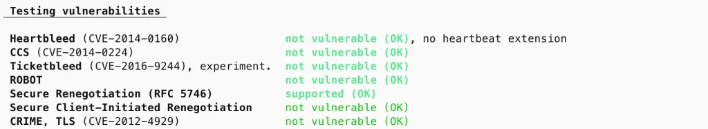 Test de vulnérabilités par TestSSL.sh
