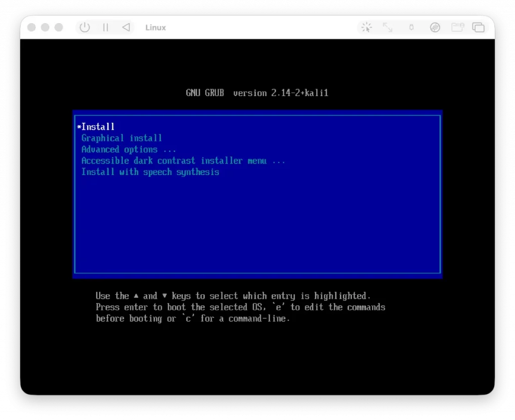 Installer Kali sur Mac
