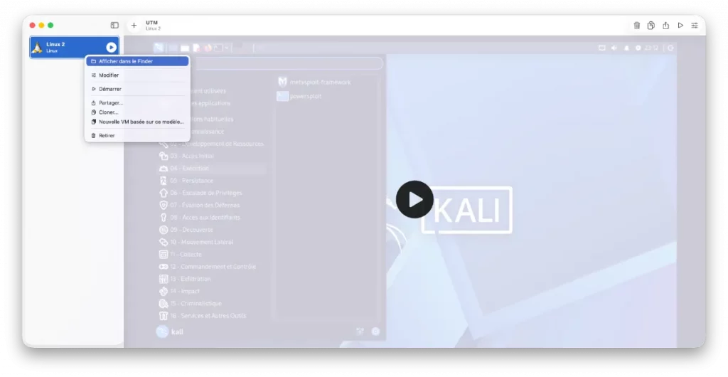 Localiser la VM