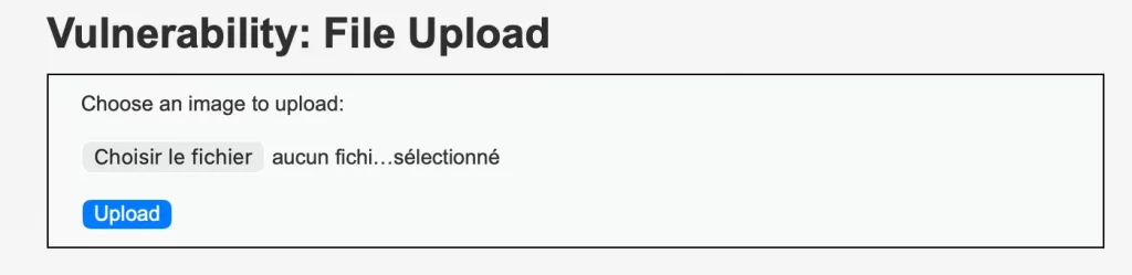 Module File upload de DVWA