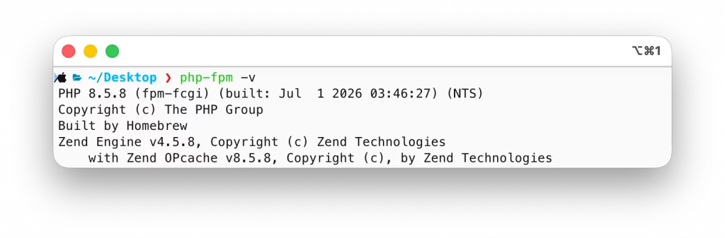 PHP-FPM Version