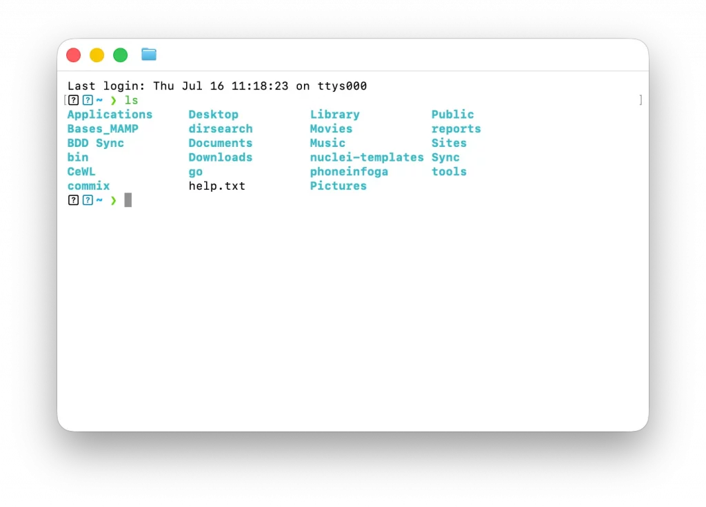 Terminal Mac