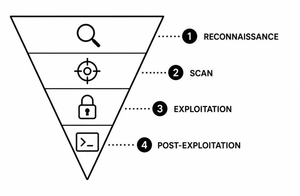 Les 4 phases principales d'un test d'intrusion