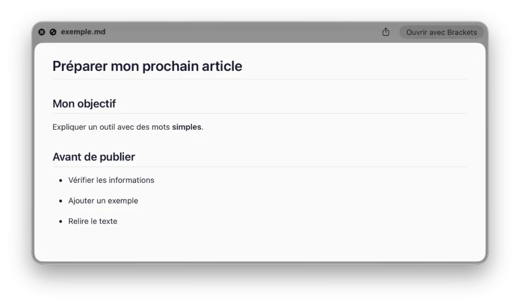 Aperçu des fichiers Markdown avec MacMd Viewer