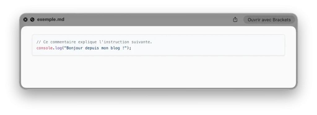 Code en Markdown